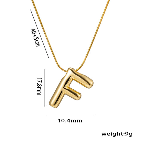 Initial stainless steel plating 18k gold plated necklace