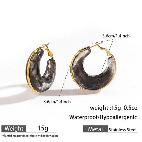 Titanium Steel Earrings 316L Stainless Steel Earring Circle Multi-Functional Quality Suitable For Commuting And Casual Occasions