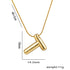 Initial stainless steel plating 18k gold plated necklace
