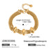 PVD Coated Real Gold Plated Geometric 316 Stainless Steel Modern Style Waterproof Non Tarnish Rings Bracelets Necklace