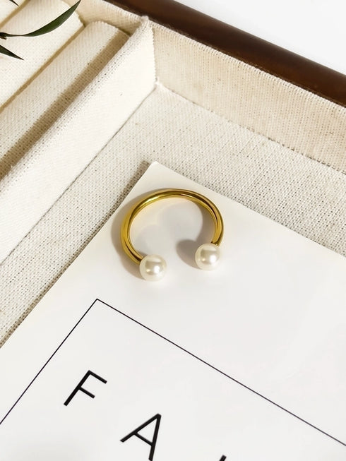 18K Gold Plated Shell Rings