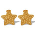 Pentagram 18k gold plated ear studs