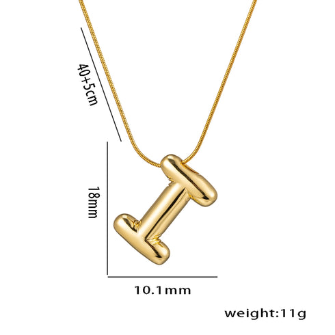 Initial stainless steel plating 18k gold plated necklace