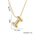 Initial stainless steel plating 18k gold plated necklace