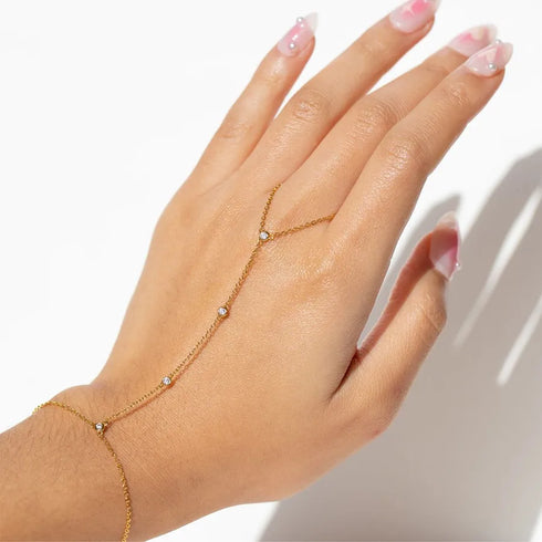 Wholesale Jewelry Cute Sweet Simple Style Splicing Copper Zircon 18K Gold Plated White Gold Plated Bracelets