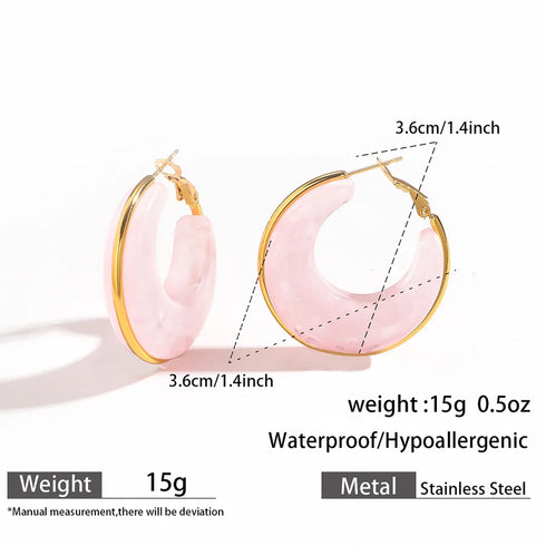 Titanium Steel Earrings 316L Stainless Steel Earring Circle Multi-Functional Quality Suitable For Commuting And Casual Occasions