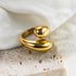 Stainless steel plating 18k gold plated rings