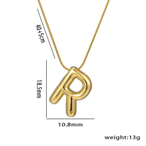 Initial stainless steel plating 18k gold plated necklace