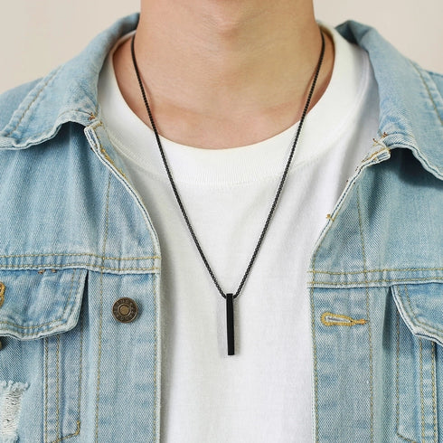 Three-dimensional Cross Pendant Necklace