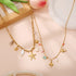Handmade DIY Stainless Steel 18K Gold Summer Accessories Necklace Luxury Vacation Style Beach Jewelry High-End Feeling Star Pattern