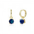 Fashion round copper drop earrings plating inlay zircon copper earrings