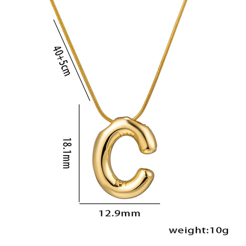 Initial stainless steel plating 18k gold plated necklace