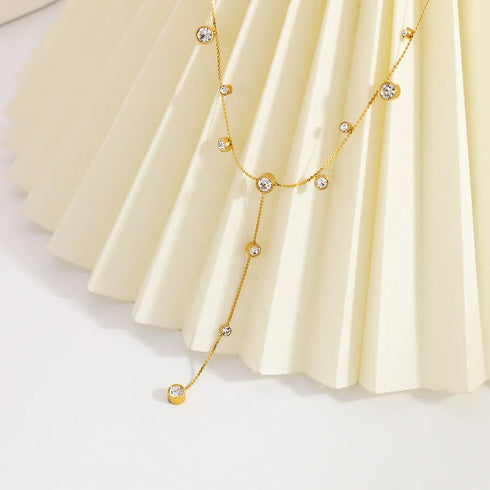 Gypsophila Inlaid Diamond Heart Chain