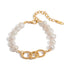 PVD Coated Real Gold Plated Geometric 316 Stainless Steel Modern Style Waterproof Non Tarnish Rings Bracelets Necklace