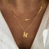 Casual Style Letter Stainless Steel Pendant Necklace with ball chain snake chain