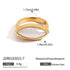 PVD Coated Real Gold Plated Geometric 304 Stainless Steel Casual Elegant Waterproof Non Tarnish Rings