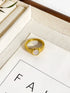 18K Gold Plated Shell Rings