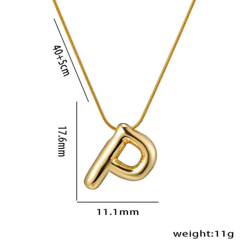 Initial stainless steel plating 18k gold plated necklace