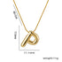 Initial stainless steel plating 18k gold plated necklace