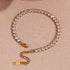Tennis Stainless Steel 18K Gold Plated zircon bracelet