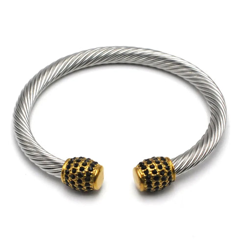 Twisted Cable Bracelet Cable Wire Bangles Stainless Steel