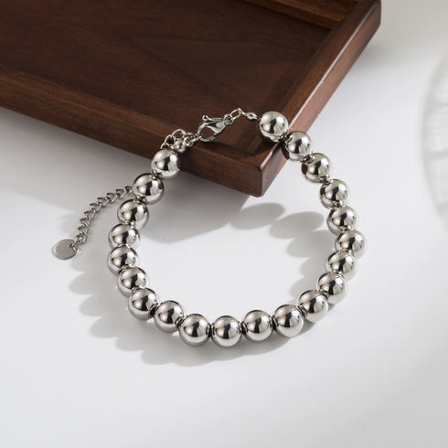 Solid color 18k gold plated beaded necklaces