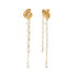 PVD Coated Real Gold Plated Geometric 304 Stainless Steel Elegant Commute Waterproof Non Tarnish Drop Earrings