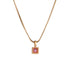 Square 304 Stainless Steel Zircon Pendant Necklace