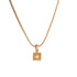 Square 304 Stainless Steel Zircon Pendant Necklace