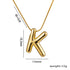 Initial stainless steel plating 18k gold plated necklace