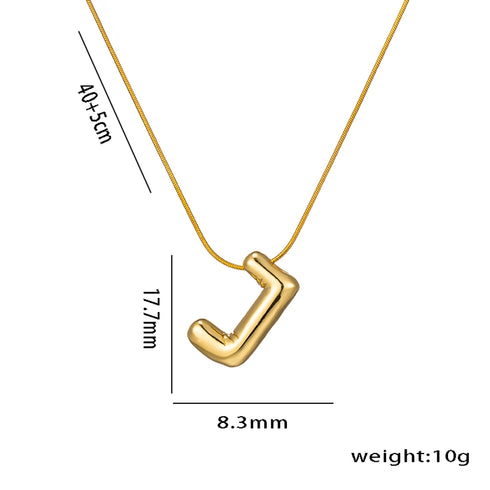 Initial stainless steel plating 18k gold plated necklace