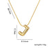 Initial stainless steel plating 18k gold plated necklace