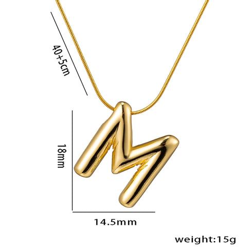 Initial stainless steel plating 18k gold plated necklace