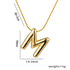 Initial stainless steel plating 18k gold plated necklace