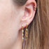 1 pair french style simple style solid color plating inlay copper zircon 18k gold plated drop earrings