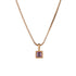 Square 304 Stainless Steel Zircon Pendant Necklace