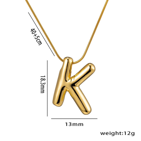 Initial stainless steel plating 18k gold plated necklace