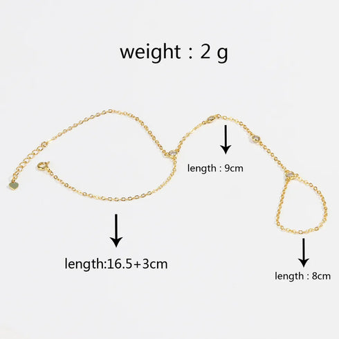 Wholesale Jewelry Cute Sweet Simple Style Splicing Copper Zircon 18K Gold Plated White Gold Plated Bracelets
