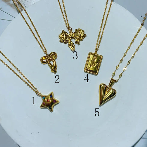 Jewelry Cute Basic Sweet Heart Butterfly 304 Stainless Steel