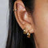 1 Set 925 Sterling Silver Solid Color K Gold Plated White Gold Plated Earrings