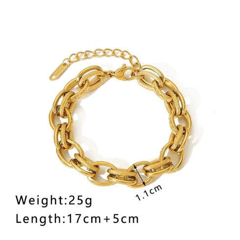 Hip-Hop Punk Classic Gold Plated Bracelets In Bulk