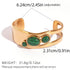 Summer Ladies 18K Gold Plated Stainless Steel Natural Stone Geometric Smooth Surface Bracelet Adjustable Clasp Casual Style