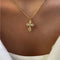 Vintage Cross 304 Stainless Steel 18K Gold Plated Necklace cable chain