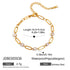 Ladies Classic Style Stainless Steel Tennis Necklace Bracelet White Zircon Round Zircon 18K Gold Plated 16.5+5CM Jewelry Accessory