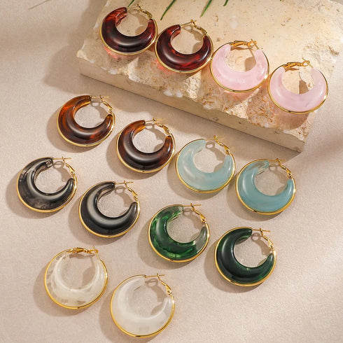 Titanium Steel Earrings 316L Stainless Steel Earring Circle Multi-Functional Quality Suitable For Commuting And Casual Occasions