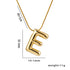 Initial stainless steel plating 18k gold plated necklace