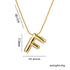 Initial stainless steel plating 18k gold plated necklace