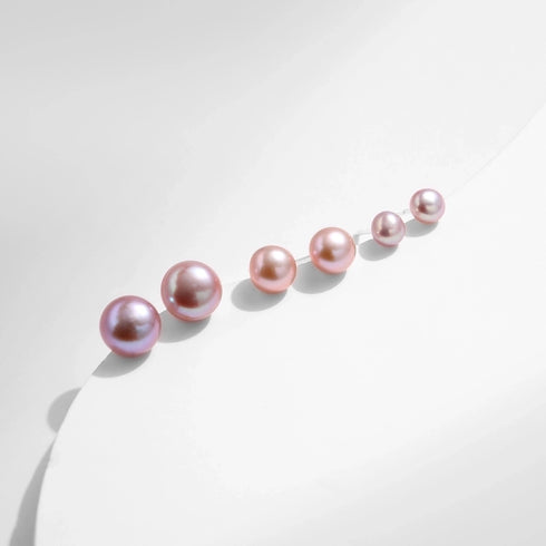 Freshwater pearl sterling silver ear studs