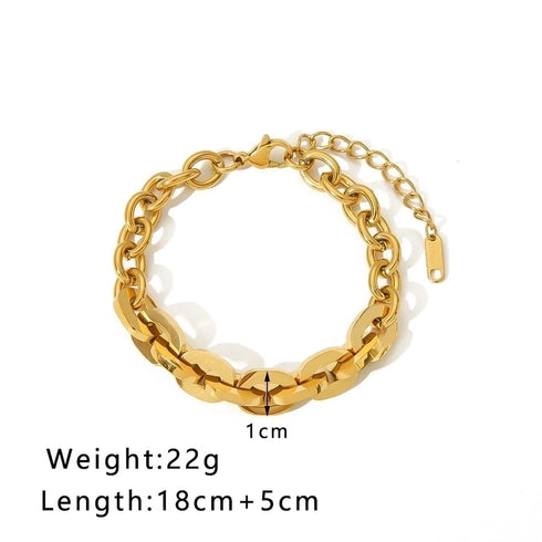 Hip-Hop Punk Classic Gold Plated Bracelets In Bulk