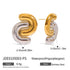 PVD Coated Real Gold Plated S Shape Steel Elegant Lady Classic Style Waterproof Non Tarnish Earrings